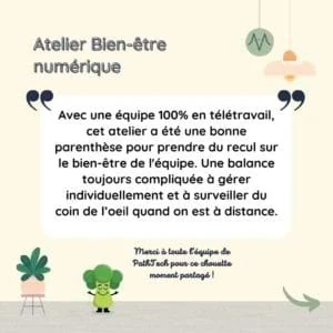 Un atelier « Bien-être numérique » chez PathTech